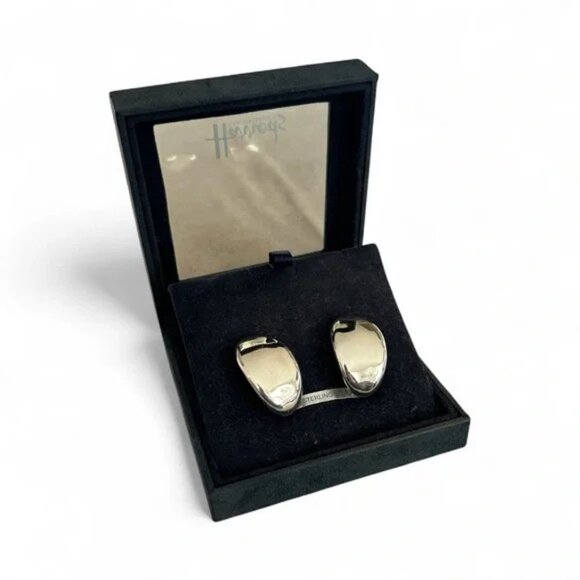 Harrods Sterling Silver Clip On Earrings NWT - Picture 3 of 5